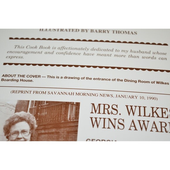 Famous Recipes Mrs Wilkes Boarding House Historic Savannah Cookbook HB Spiral - Picture 8 of 12